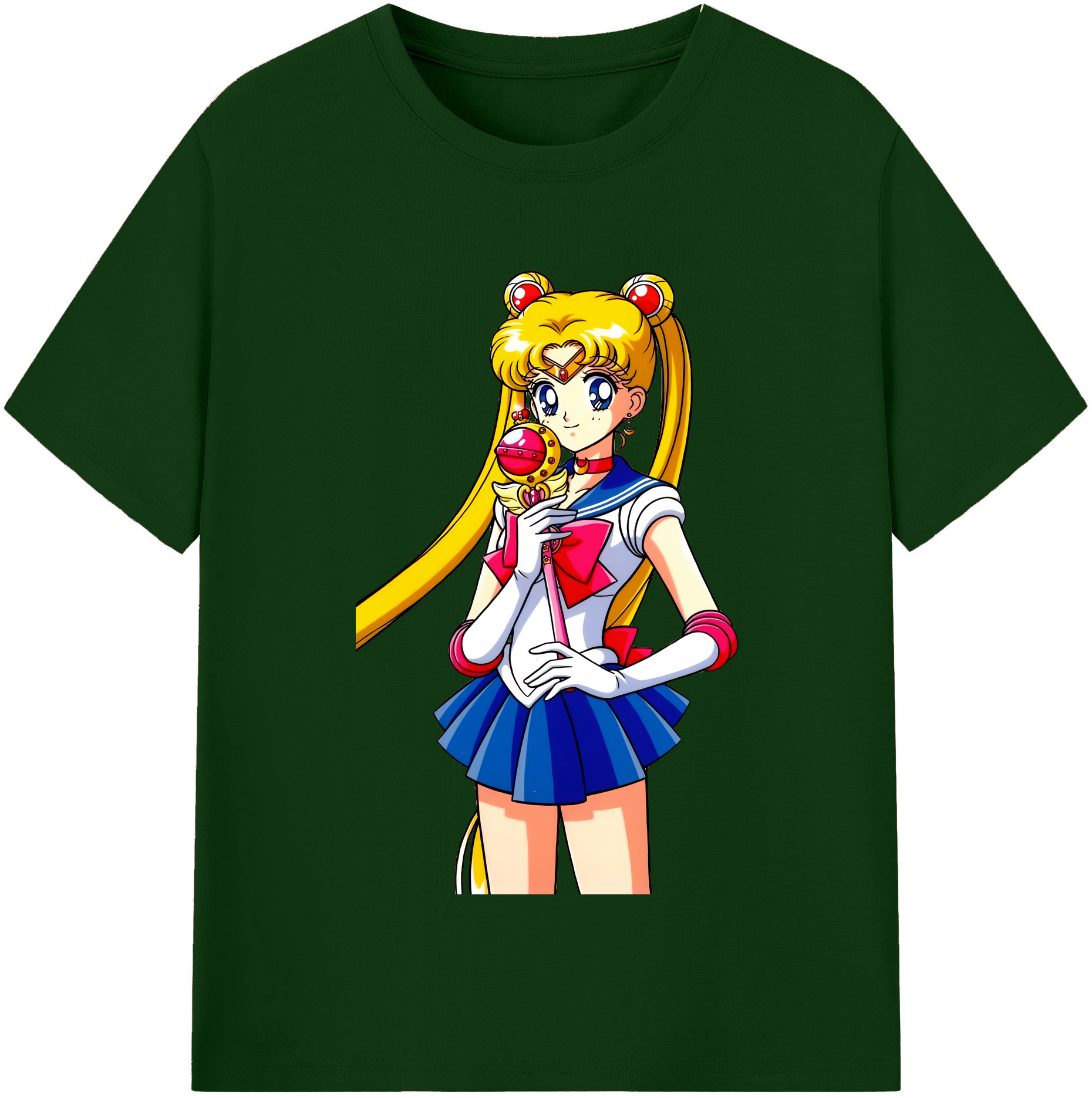 （画像用） 美少女戦士セーラームーン 月野 うさぎ つきの うさぎ Sailor Moon Tsukino Usagi 綿100％半袖Tシャツ（フロントプリント）
